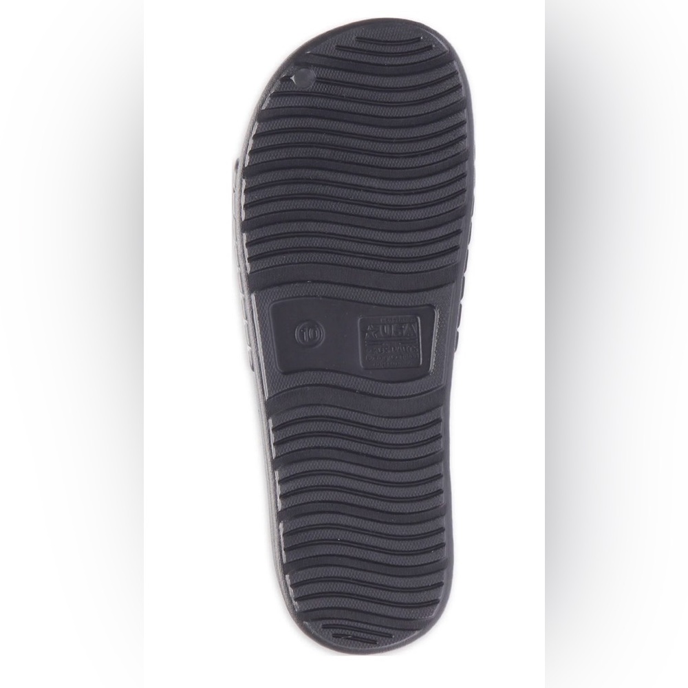 Athletic Works Men’s Black Slide Sandals - Picture 2 of 4